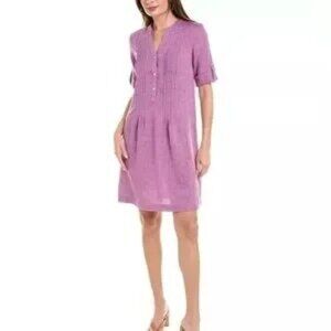 J. McLaughlin Riviera Pink Linen Dress Small